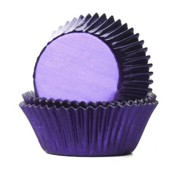 Cupcakes Backförmchen 24 Stück - Metallic Violett - House of Marie
